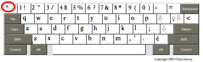 Innu Keyboard layout from Harvey